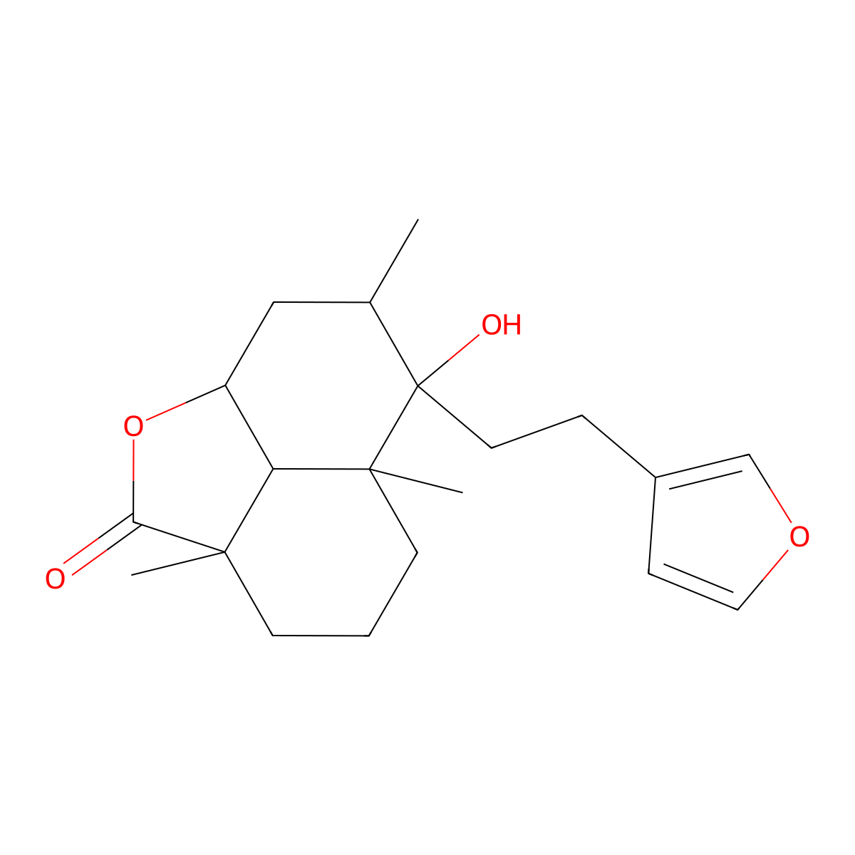 Marrubiin molecular structure, CAS 465-92-9