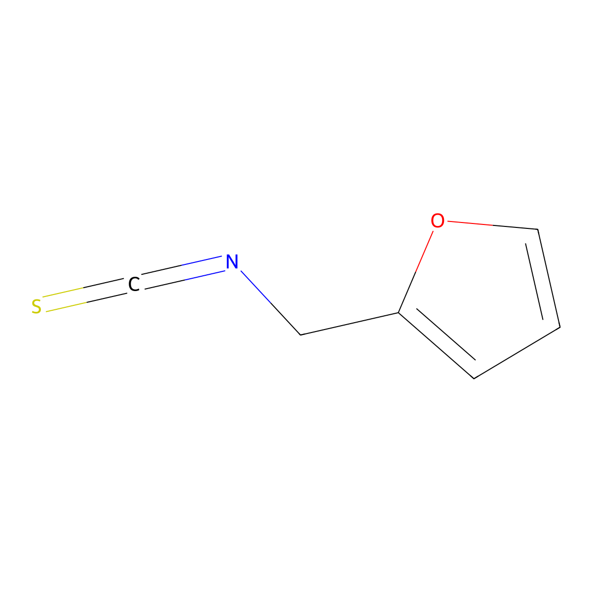 2-(Isothiocyanatomethyl)furan molecular structure, CAS 4650-60-6
