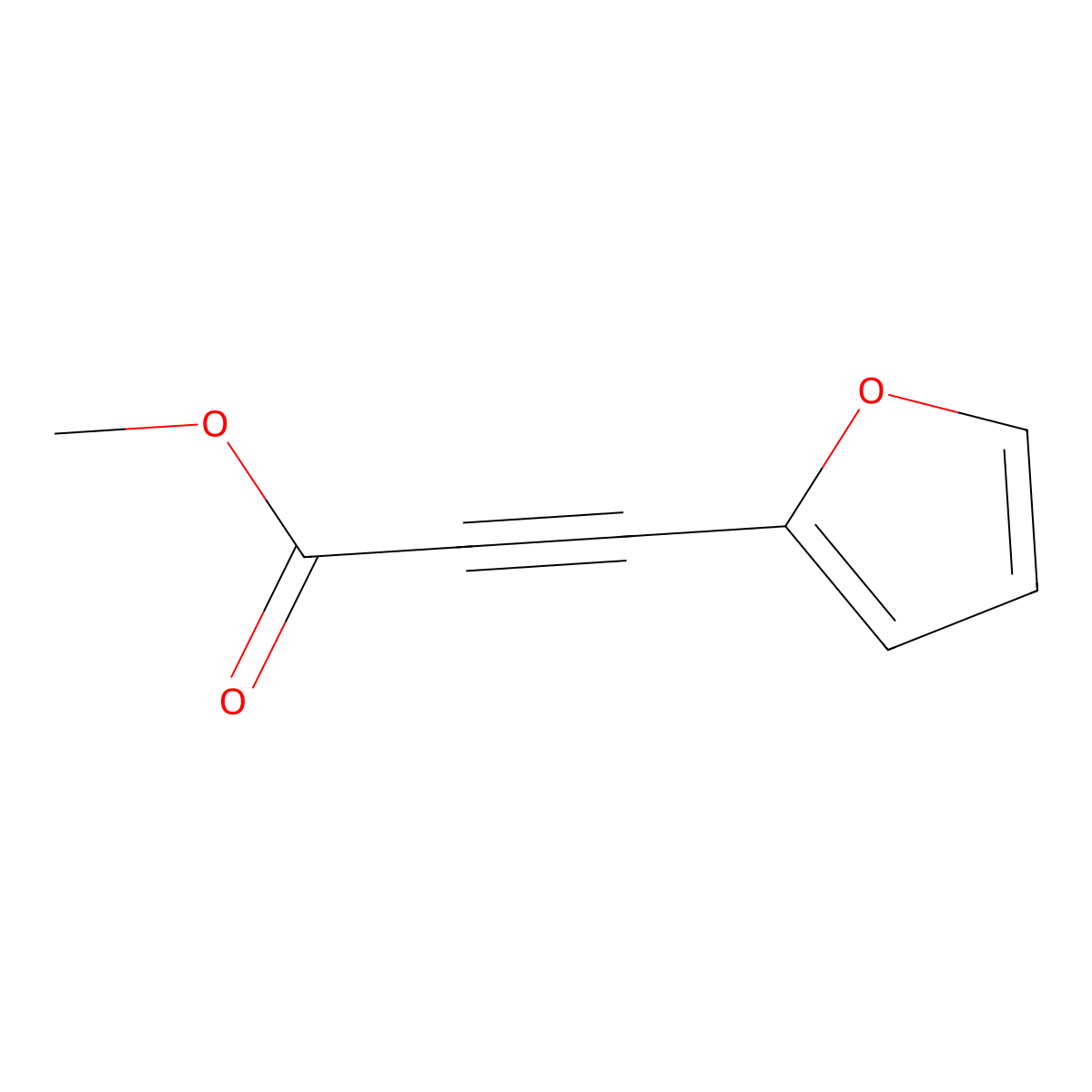 Methyl 3-(furan-2-yl)prop-2-ynoate molecular structure, CAS 4650-73-1
