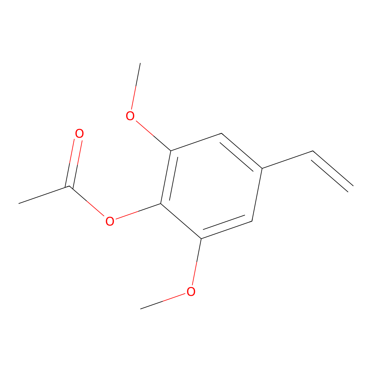 4-Acetoxy-3,5-dimethoxystyrene molecular structure, CAS 46501-14-8