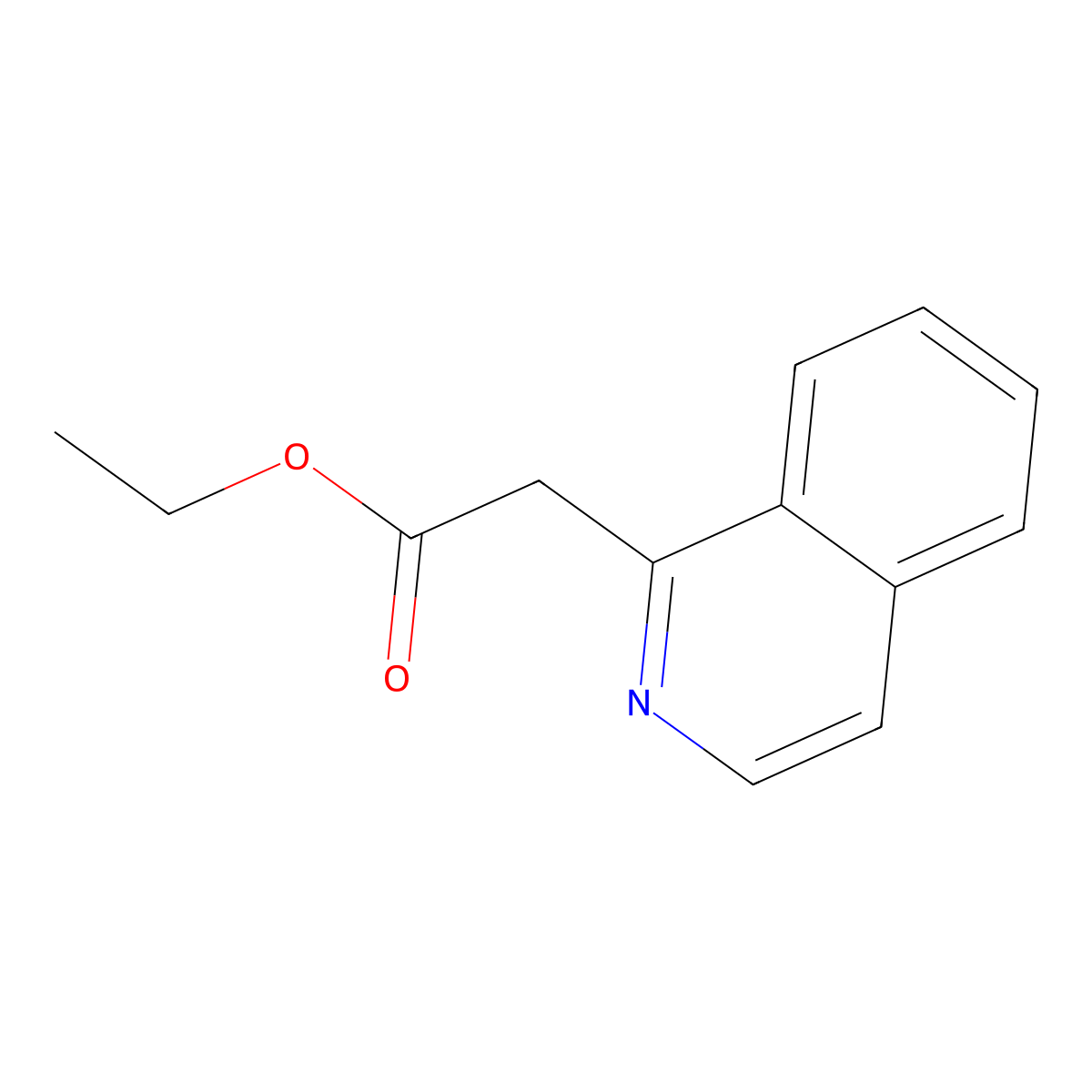 Ethyl 2-(isoquinolin-1-yl)acetate molecular structure, CAS 46502-61-8