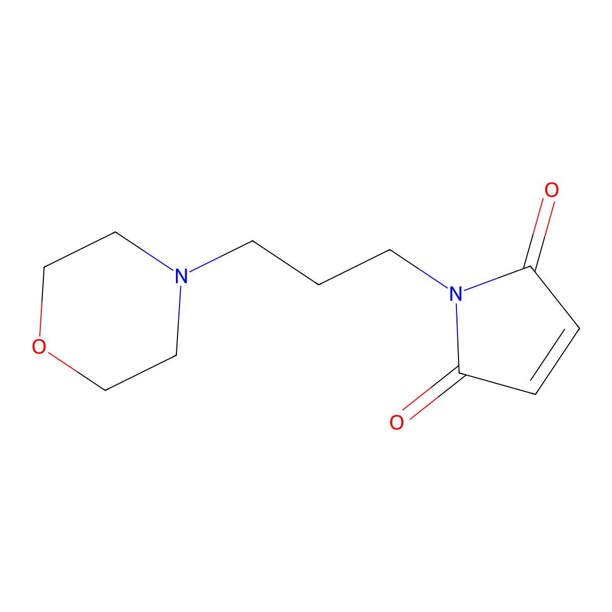 1-[3-(morpholin-4-yl)propyl]-2,5-dihydro-1H-pyrrole-2,5-dione molecular structure, CAS 46506-18-7