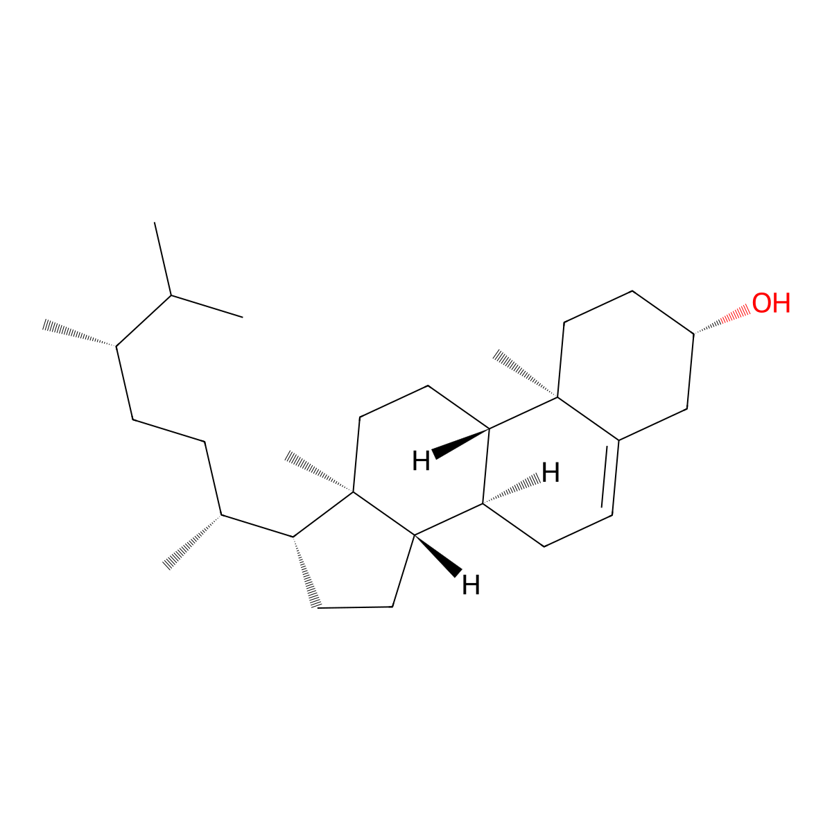 22,23-Dihydrobrassicasterol molecular structure, CAS 4651-51-8