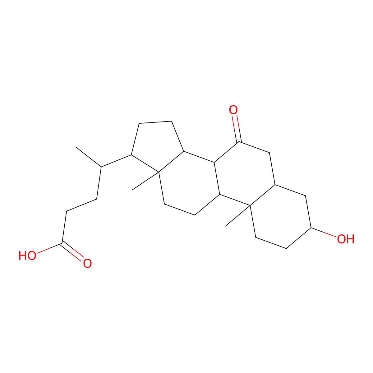 7-Ketolithocholic acid molecular structure, CAS 4651-67-6