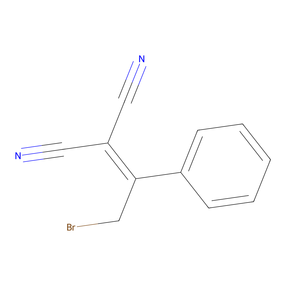 2-(2-Bromo-1-phenylethylidene)malononitrile molecular structure, CAS 4651-78-9