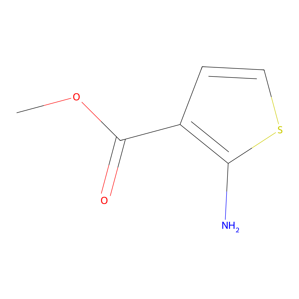 Methyl 2-amino-3-thenoate molecular structure, CAS 4651-81-4