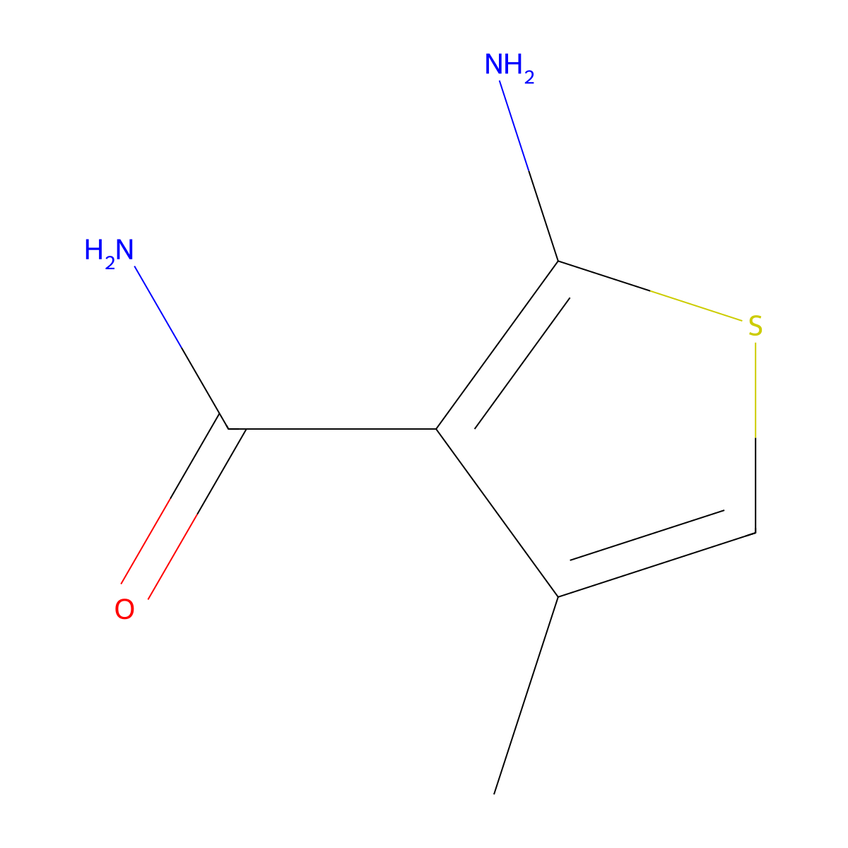 2-Amino-4-methylthiophene-3-carboxamide molecular structure, CAS 4651-97-2