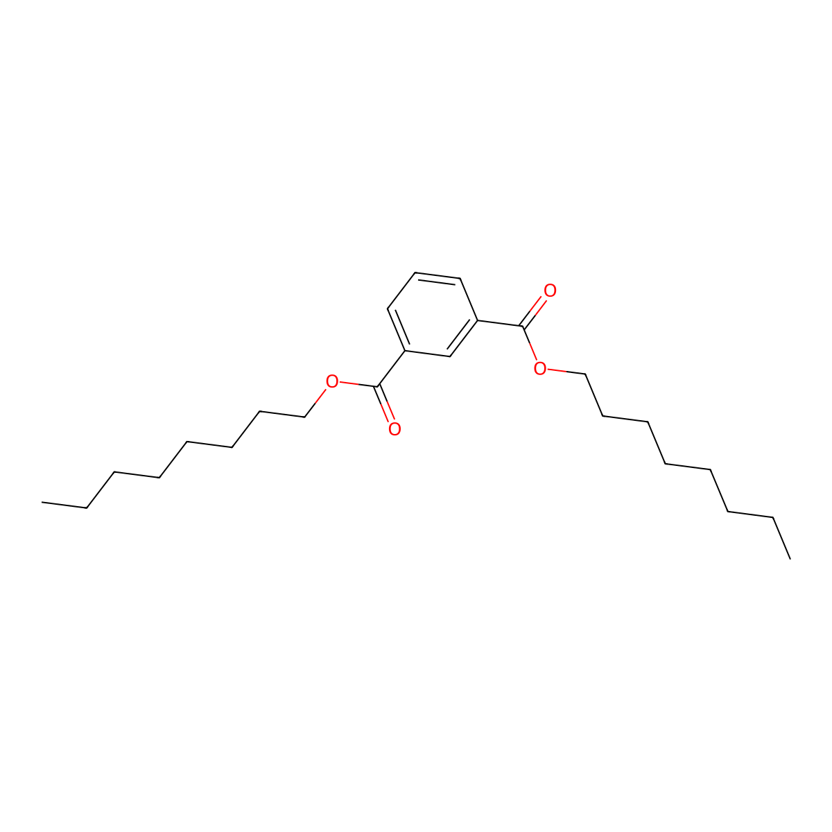 Dioctylisophthalate molecular structure, CAS 4654-18-6