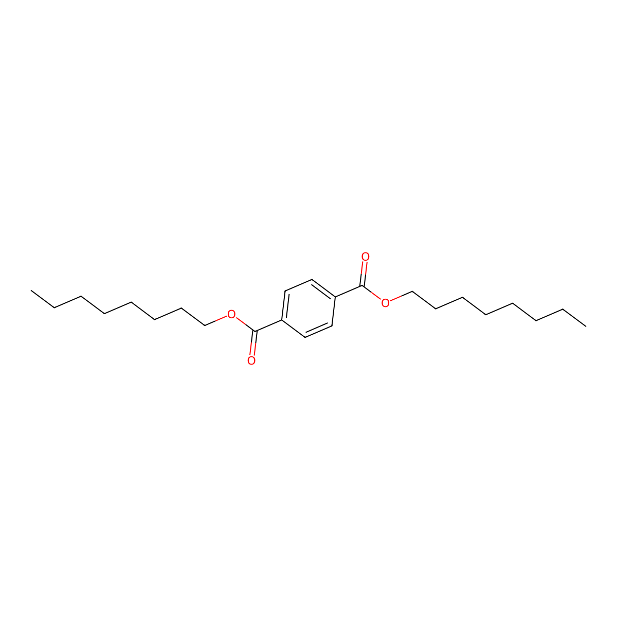 Dioctyl terephthalate molecular structure, CAS 4654-26-6