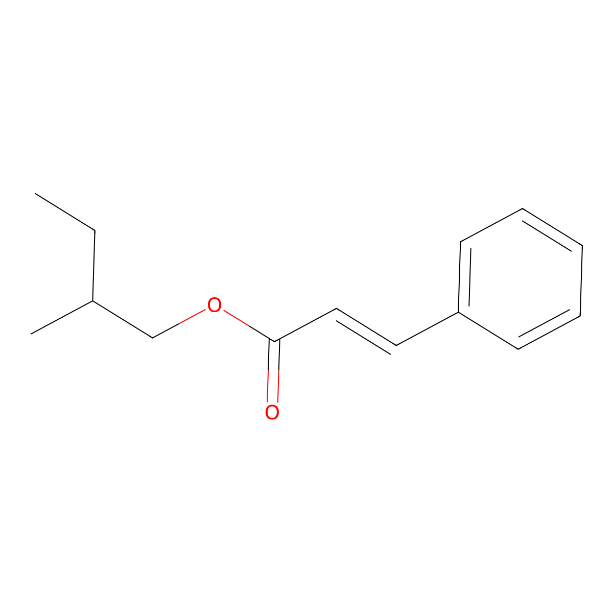 2-Methylbutyl 3-phenyl-2-propenoate molecular structure, CAS 4654-29-9