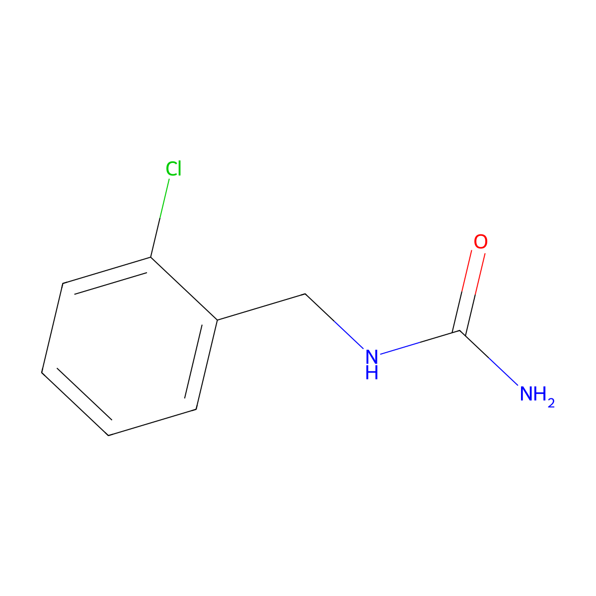 [(2-Chlorophenyl)methyl]urea molecular structure, CAS 4654-63-1