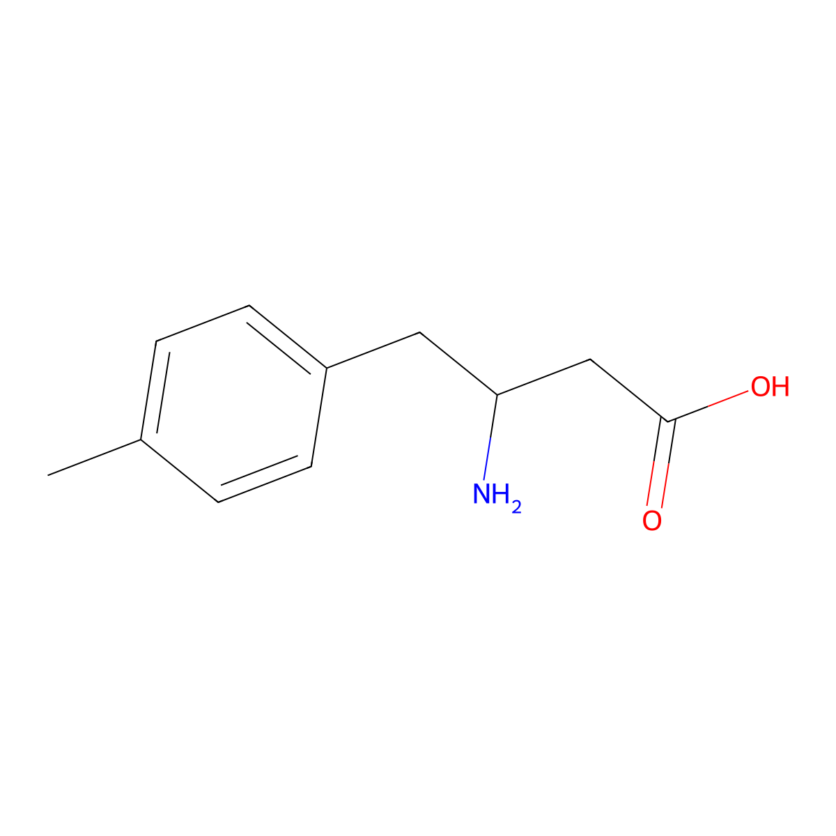 3-Amino-4-(4-methylphenyl)butyric acid molecular structure, CAS 465498-54-8