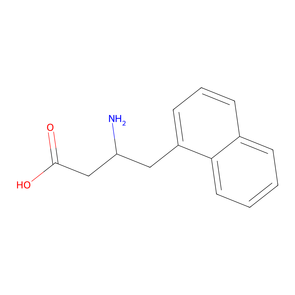 3-Amino-4-(naphthalen-1-yl)butanoic acid molecular structure, CAS 465498-55-9