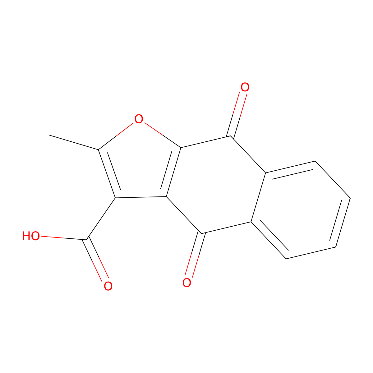 2-Methyl-4,9-dioxo-4,9-dihydronaphtho[2,3-b]furan-3-carboxylic acid molecular structure, CAS 4655-54-3