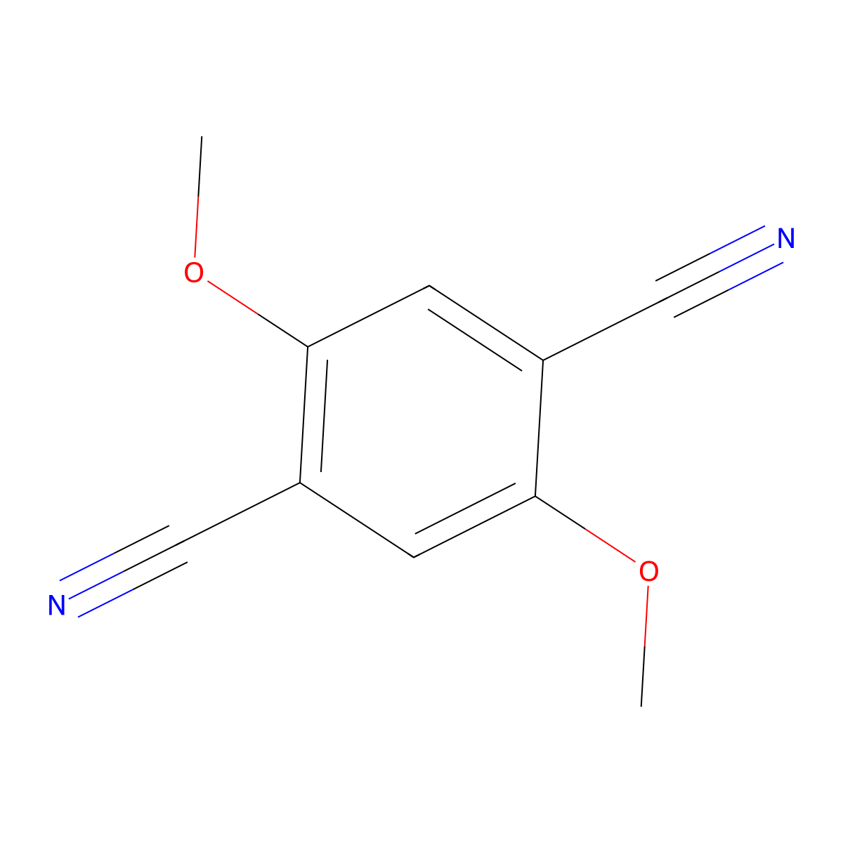 2,5-Dimethoxyterephthalonitrile molecular structure, CAS 4655-68-9