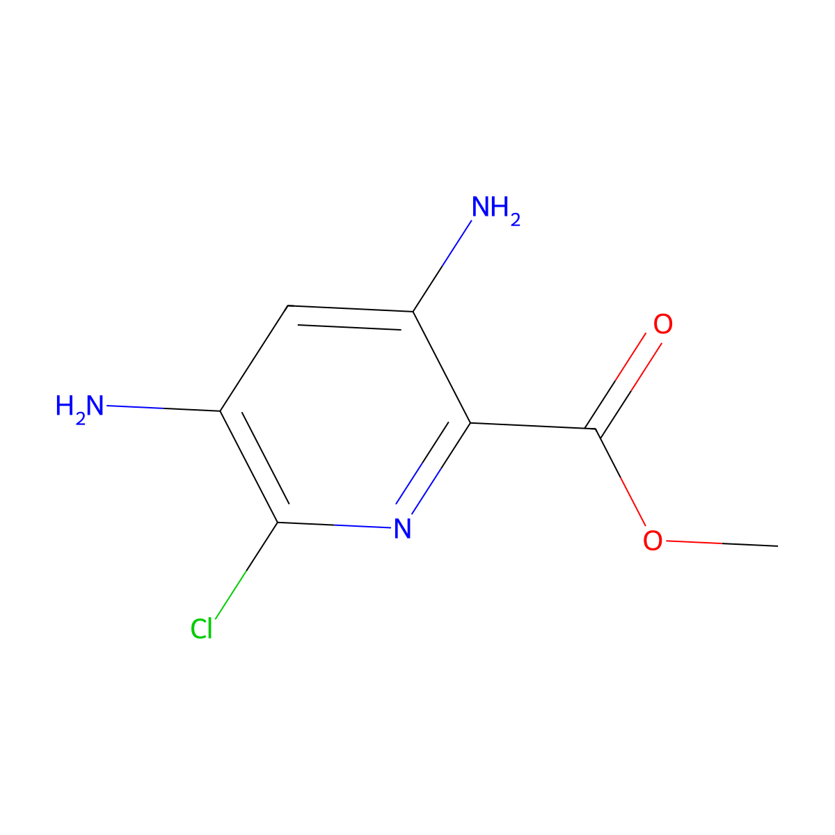 Methyl 3,5-diamino-6-chloropicolinate molecular structure, CAS 465513-11-5