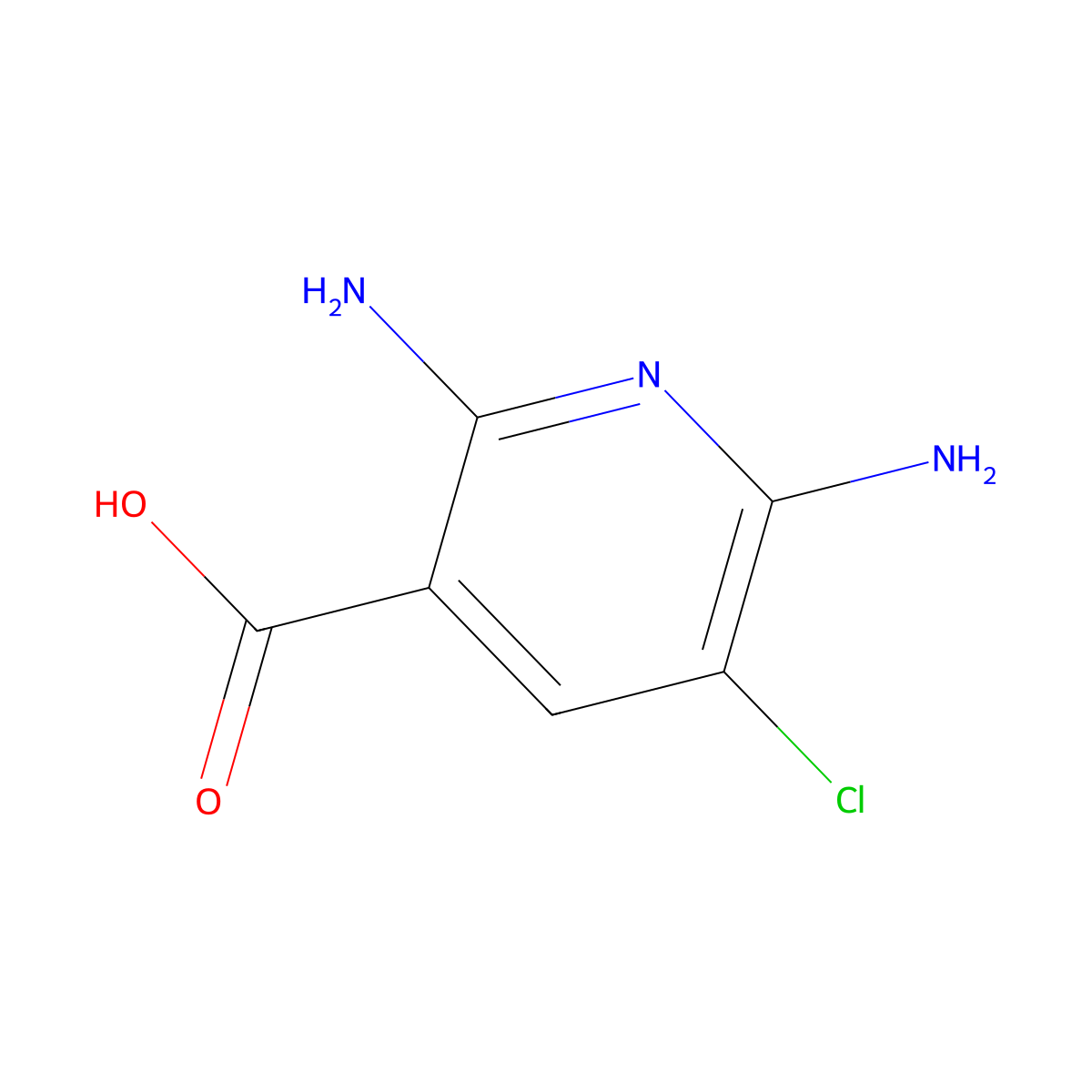 2,6-Diamino-5-chloronicotinic acid molecular structure, CAS 465513-33-1