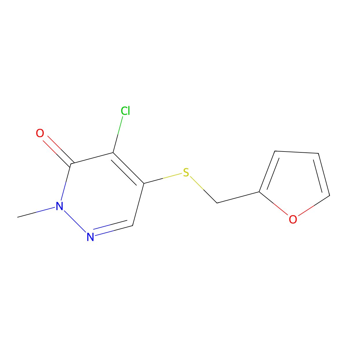 4-Chloro-5-[(2-furylmethyl)thio]-2-methylpyridazin-3(2h)-one molecular structure, CAS 465514-01-6