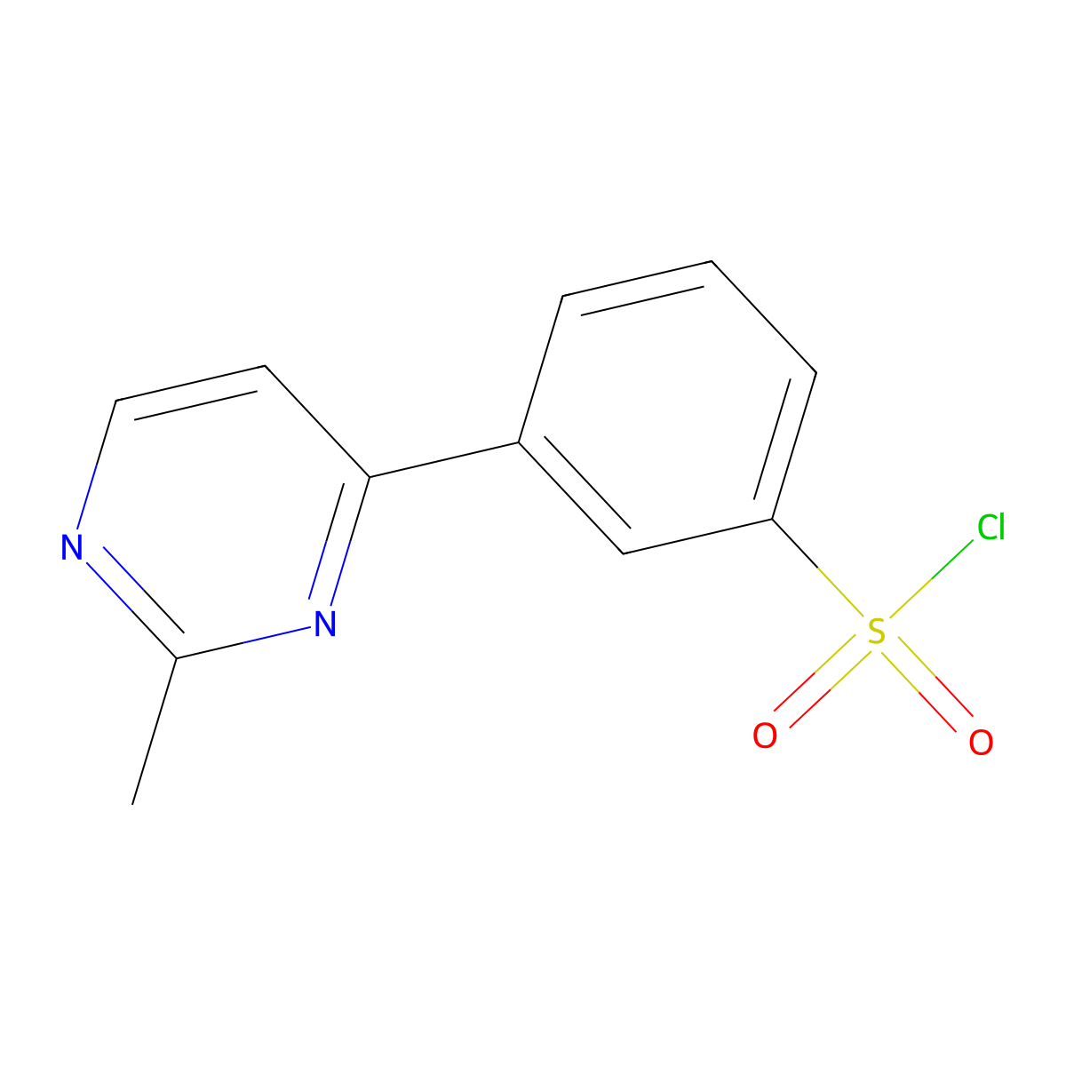 3-(2-Methylpyrimidin-4-yl)benzene-1-sulfonylchloride molecular structure, CAS 465514-07-2