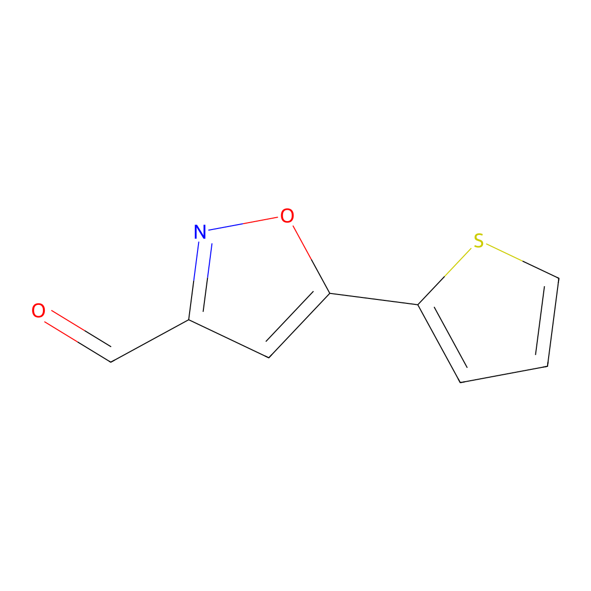 5-Thiophen-2-yl-isoxazole-3-carbaldehyde molecular structure, CAS 465514-11-8