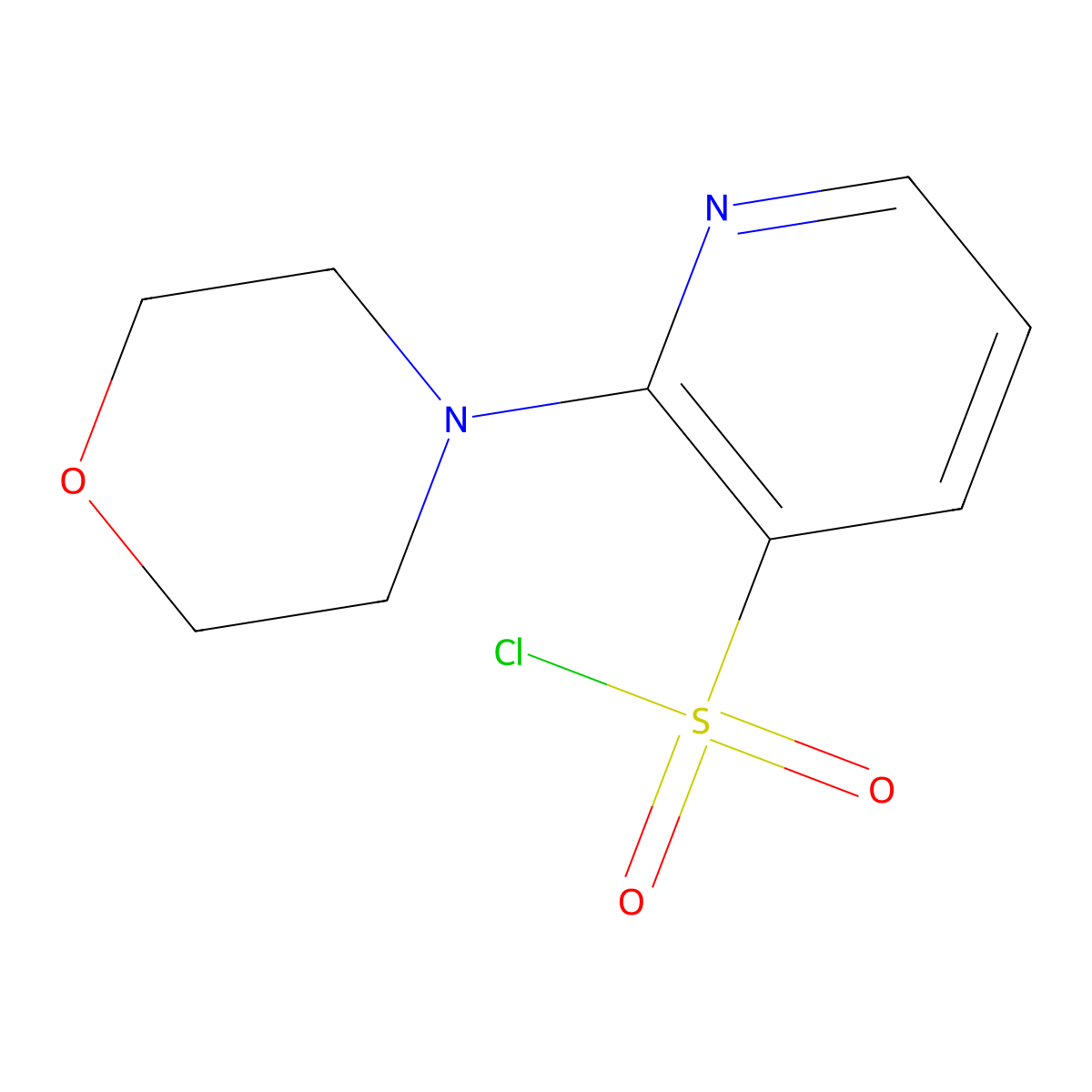 2-(Morpholin-4-yl)pyridine-3-sulfonyl chloride molecular structure, CAS 465514-17-4