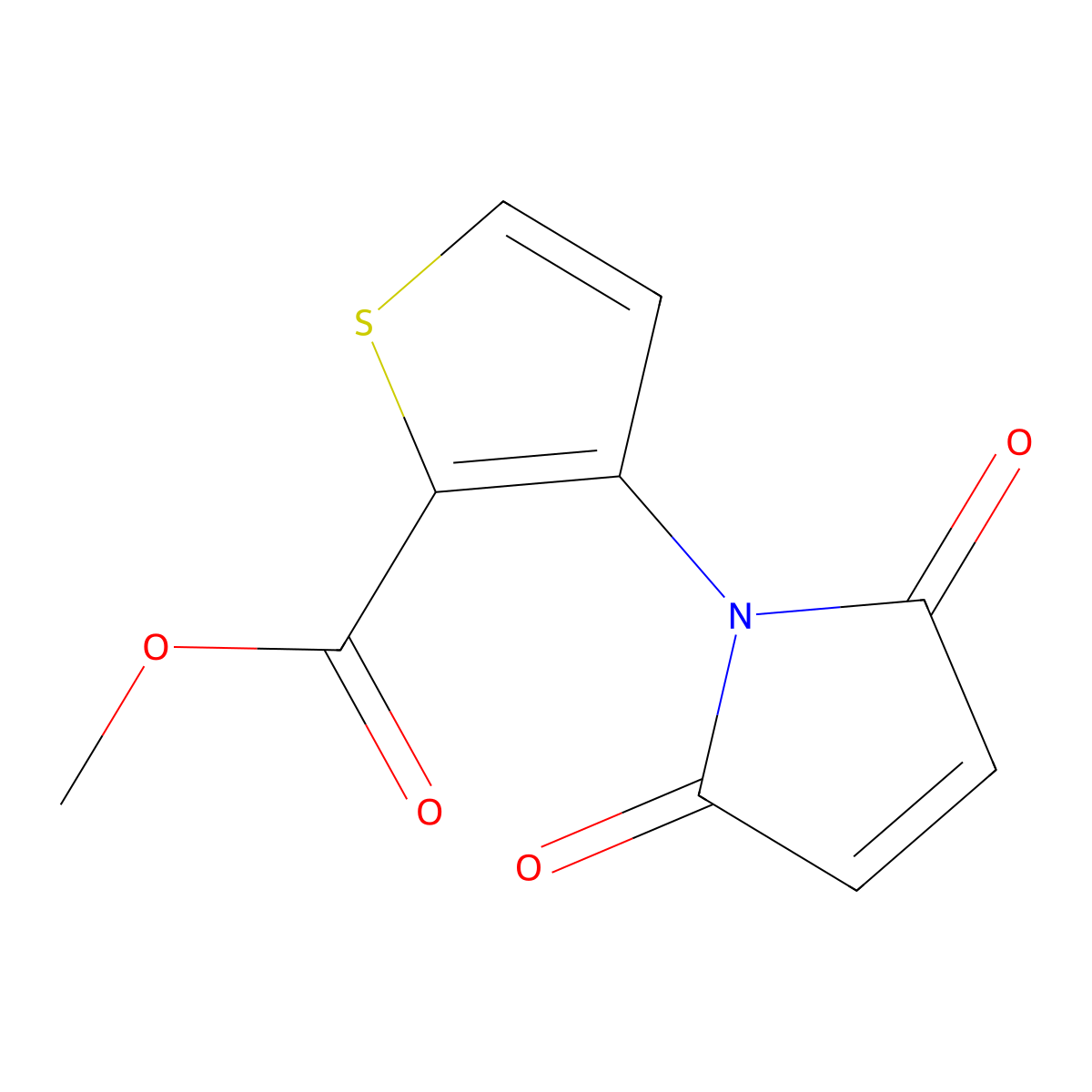 Methyl 3-(2,5-dioxo-2,5-dihydro-1H-pyrrol-1-yl)thiophene-2-carboxylate molecular structure, CAS 465514-23-2