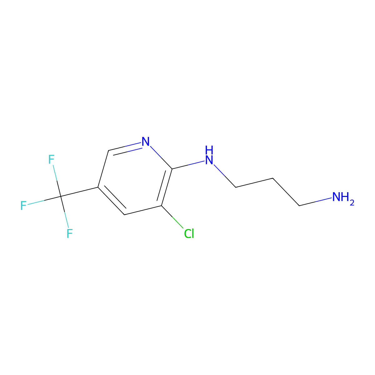 N'-[3-chloro-5-(trifluoromethyl)pyridin-2-yl]propane-1,3-diamine molecular structure, CAS 465514-63-0