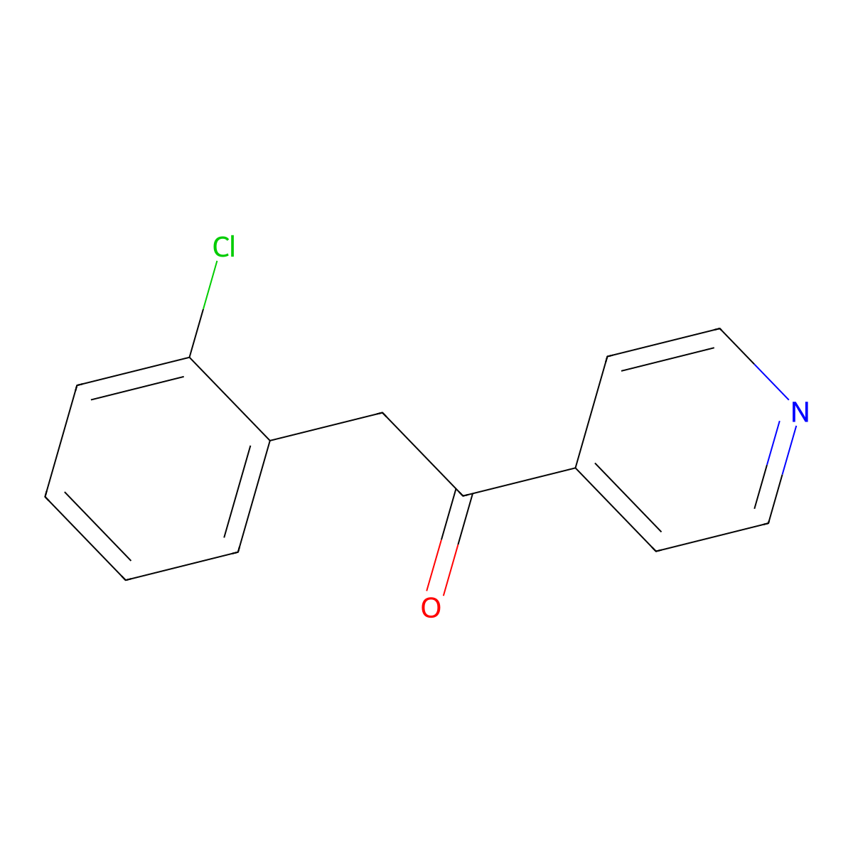 2-(2-Chlorophenyl)-1-(4-pyridinyl)-1-ethanone molecular structure, CAS 465514-65-2