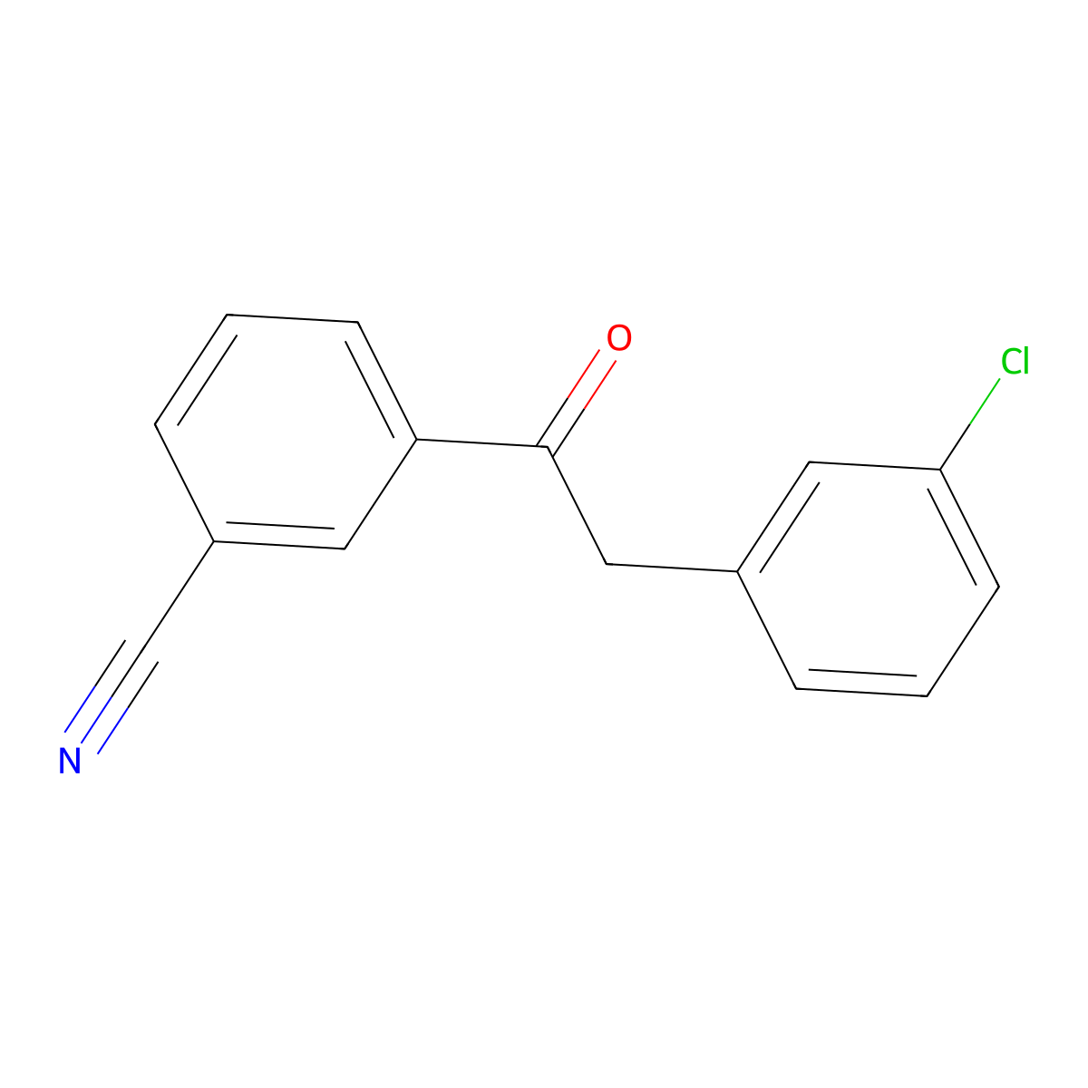 3-[2-(3-Chlorophenyl)acetyl]benzonitrile molecular structure, CAS 465514-69-6