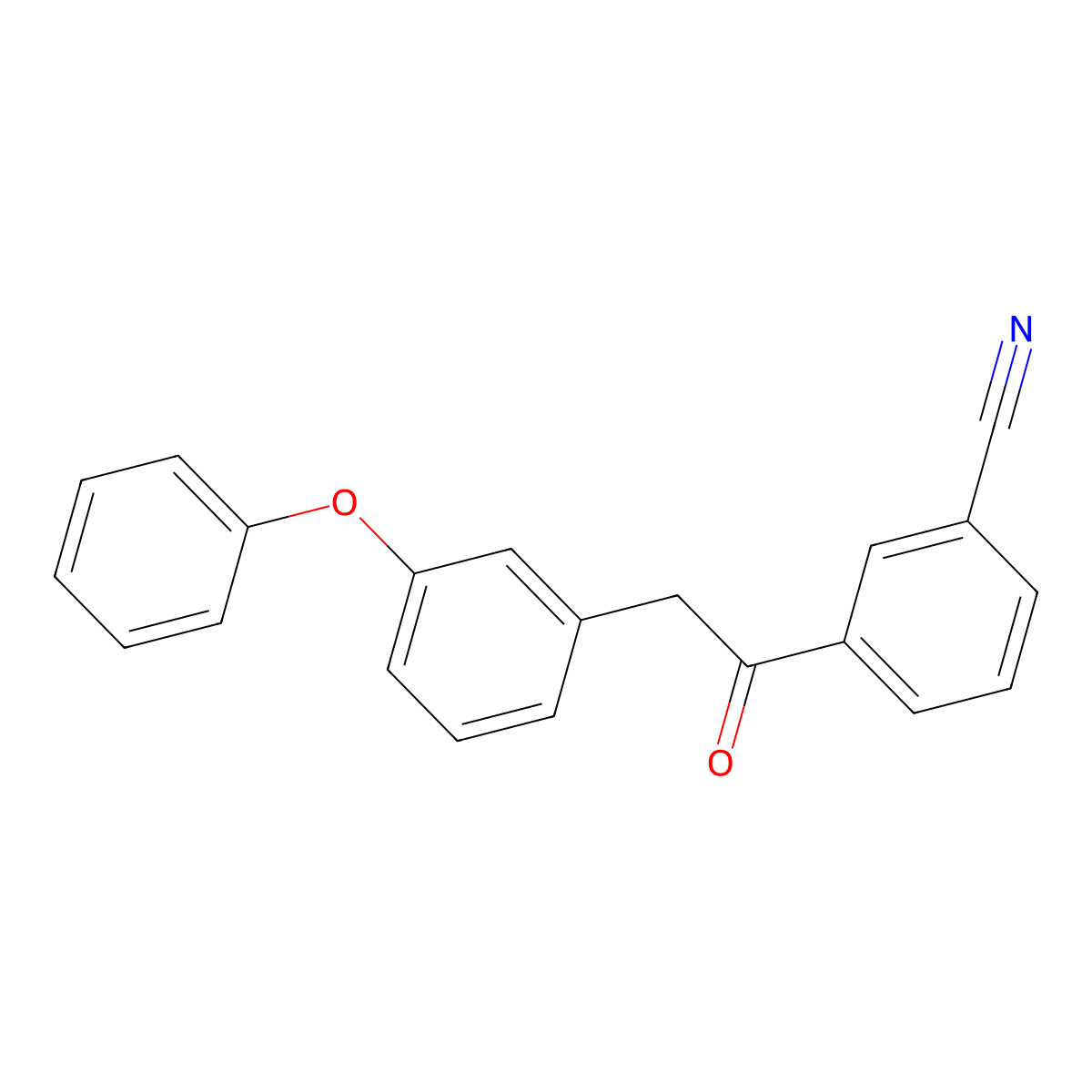 3-[2-(3-Phenoxyphenyl)acetyl]benzonitrile molecular structure, CAS 465514-74-3