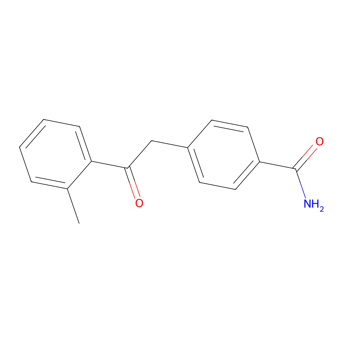 4-[2-(2-Methylphenyl)-2-oxoethyl]benzamide molecular structure, CAS 465514-82-3