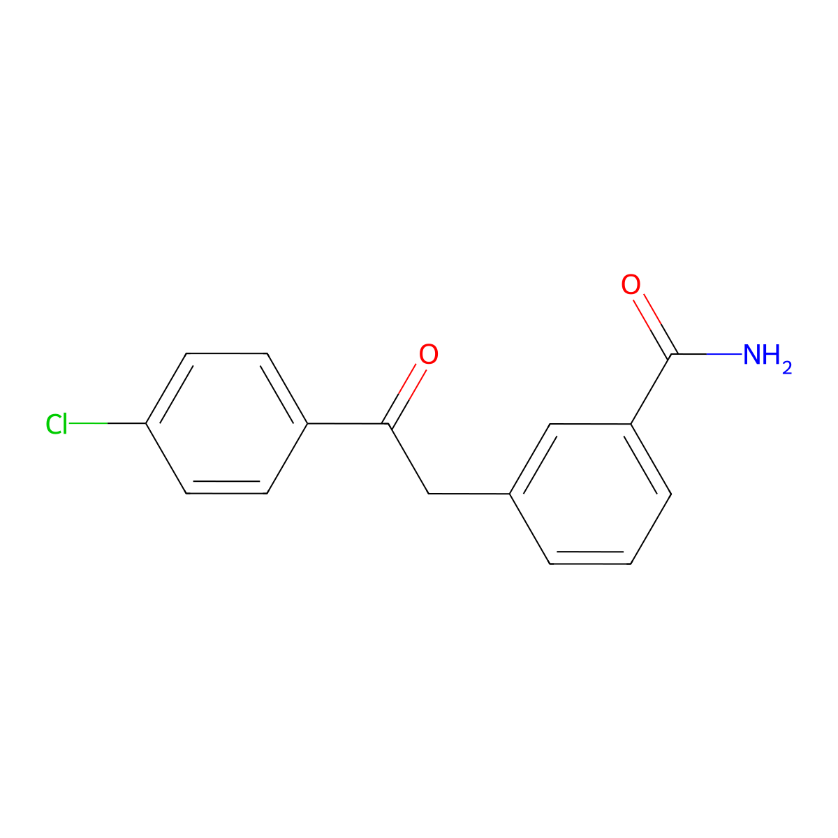 3-[2-(4-Chlorophenyl)-2-oxoethyl]benzamide molecular structure, CAS 465514-87-8