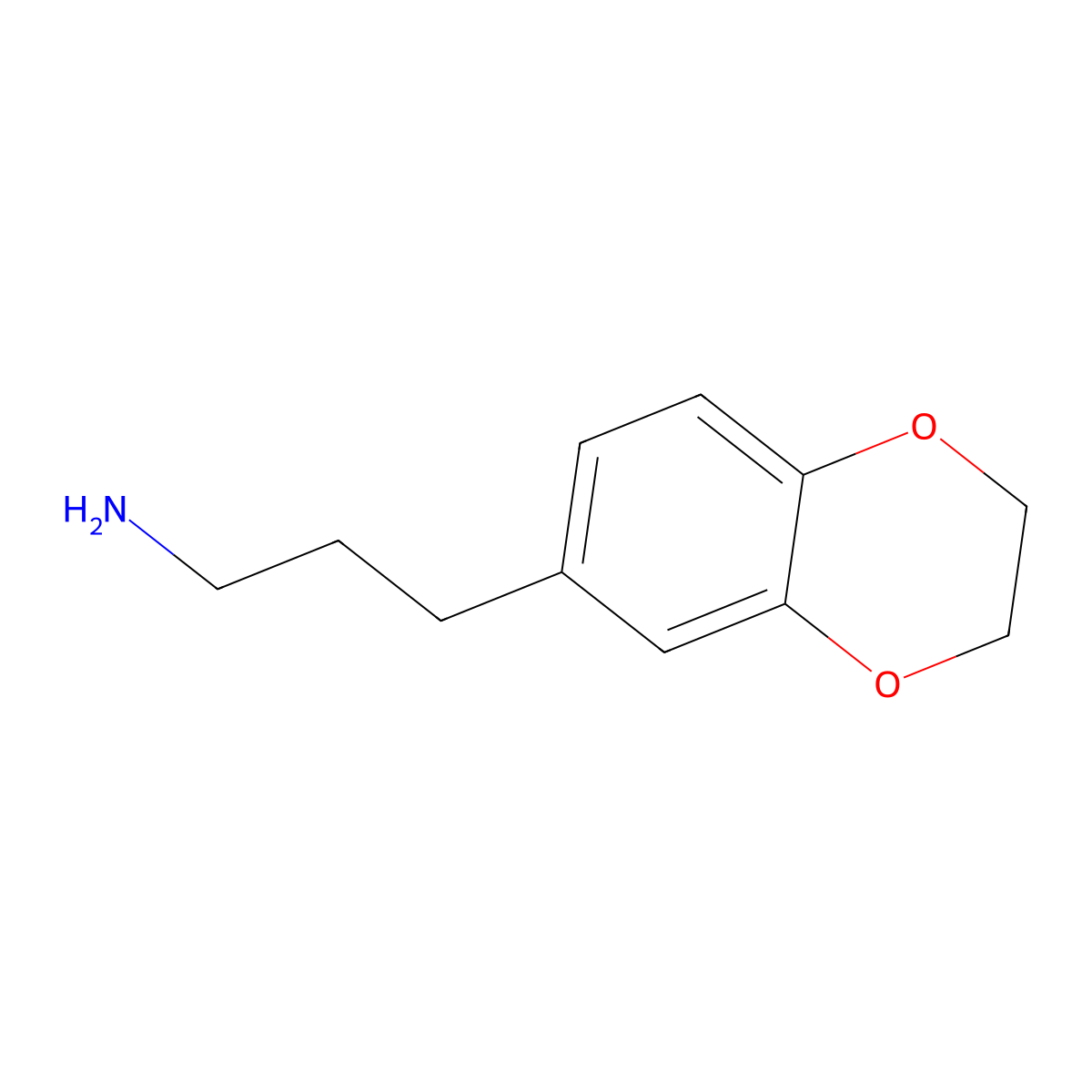 3-(2,3-Dihydro-1,4-benzodioxin-6-yl)propan-1-amine molecular structure, CAS 465529-36-6