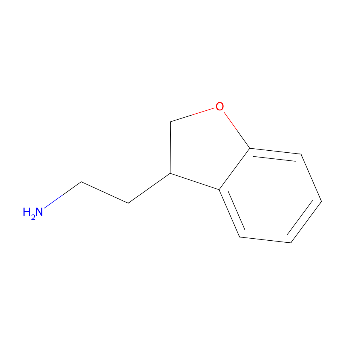 2-(2,3-Dihydro-1-benzofuran-3-yl)-ethylamine molecular structure, CAS 465529-62-8