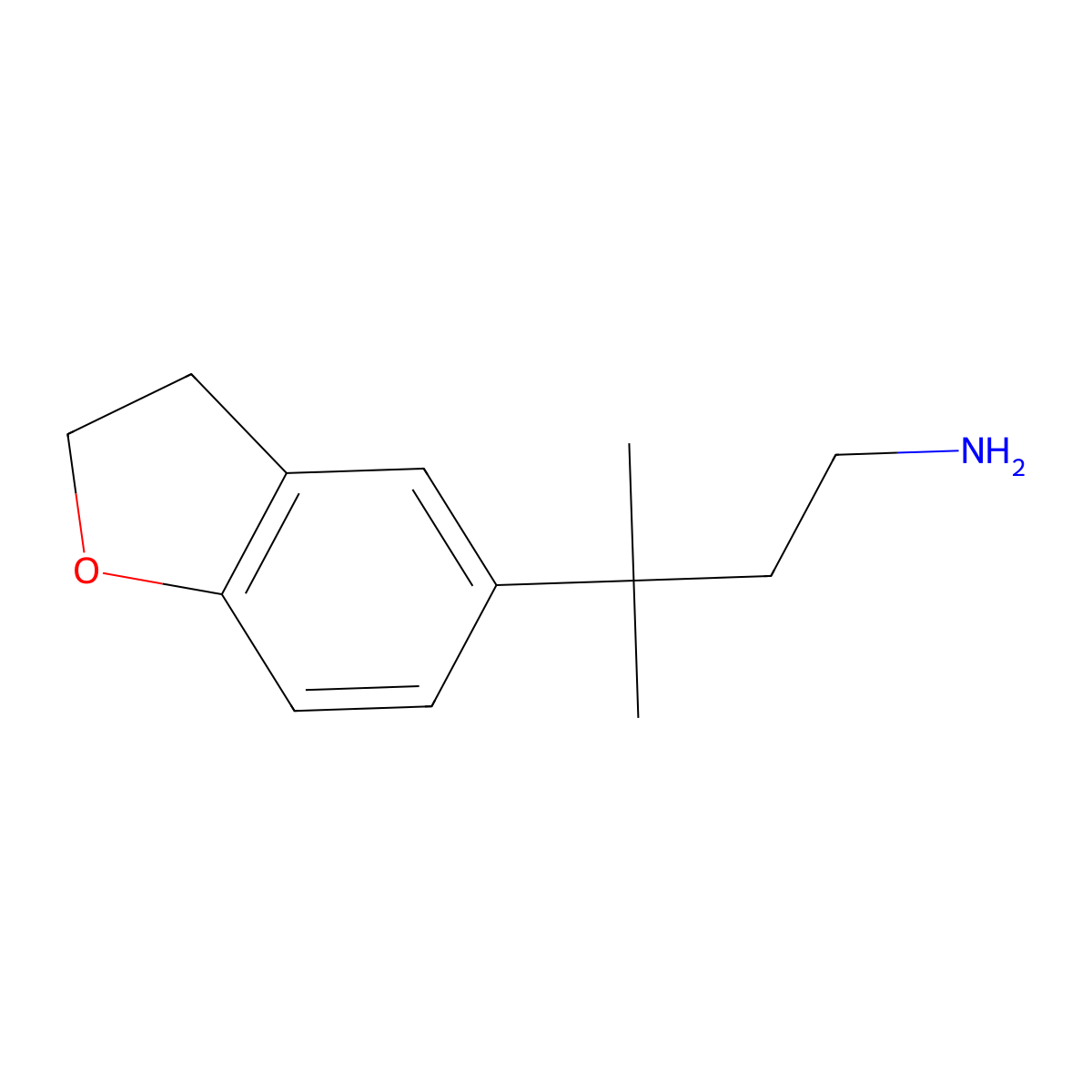 3-(2,3-Dihydro-1-benzofuran-5-yl)-3-methylbutan-1-amine molecular structure, CAS 465529-72-0