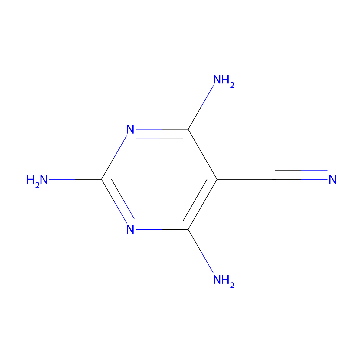 2,4,6-Triaminopyrimidine-5-carbonitrile molecular structure, CAS 465531-97-9
