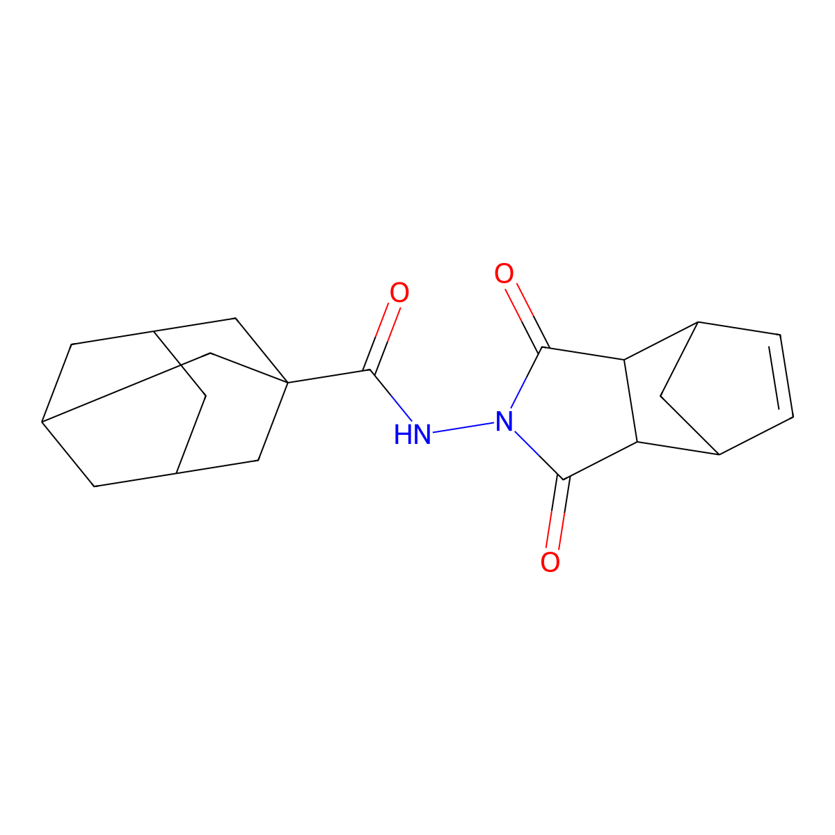 N-{3,5-dioxo-4-azatricyclo[5.2.1.0^{2,6}]dec-8-en-4-yl}adamantane-1-carboxamide molecular structure, CAS 465534-73-0