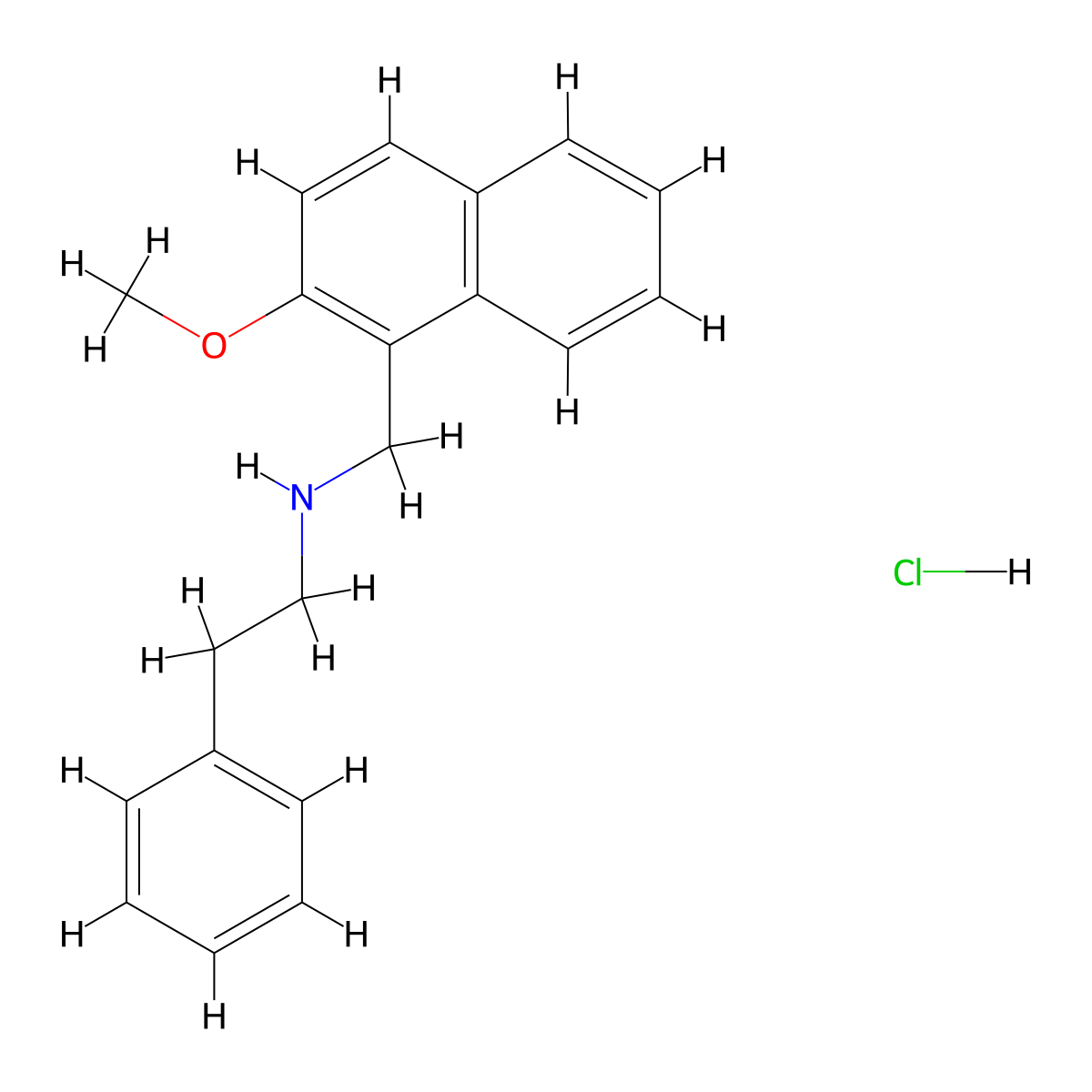 N-[(2-methoxy-1-naphthyl)methyl]-2-phenylethanamine hydrochloride molecular structure, CAS 465535-60-8