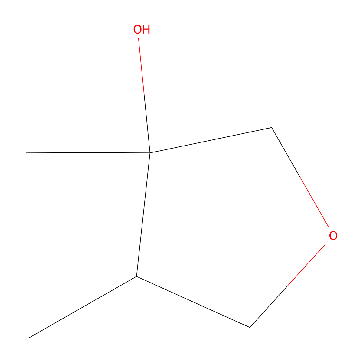 3,4-Dimethyltetrahydrofuran-3-ol molecular structure, CAS 465535-76-6
