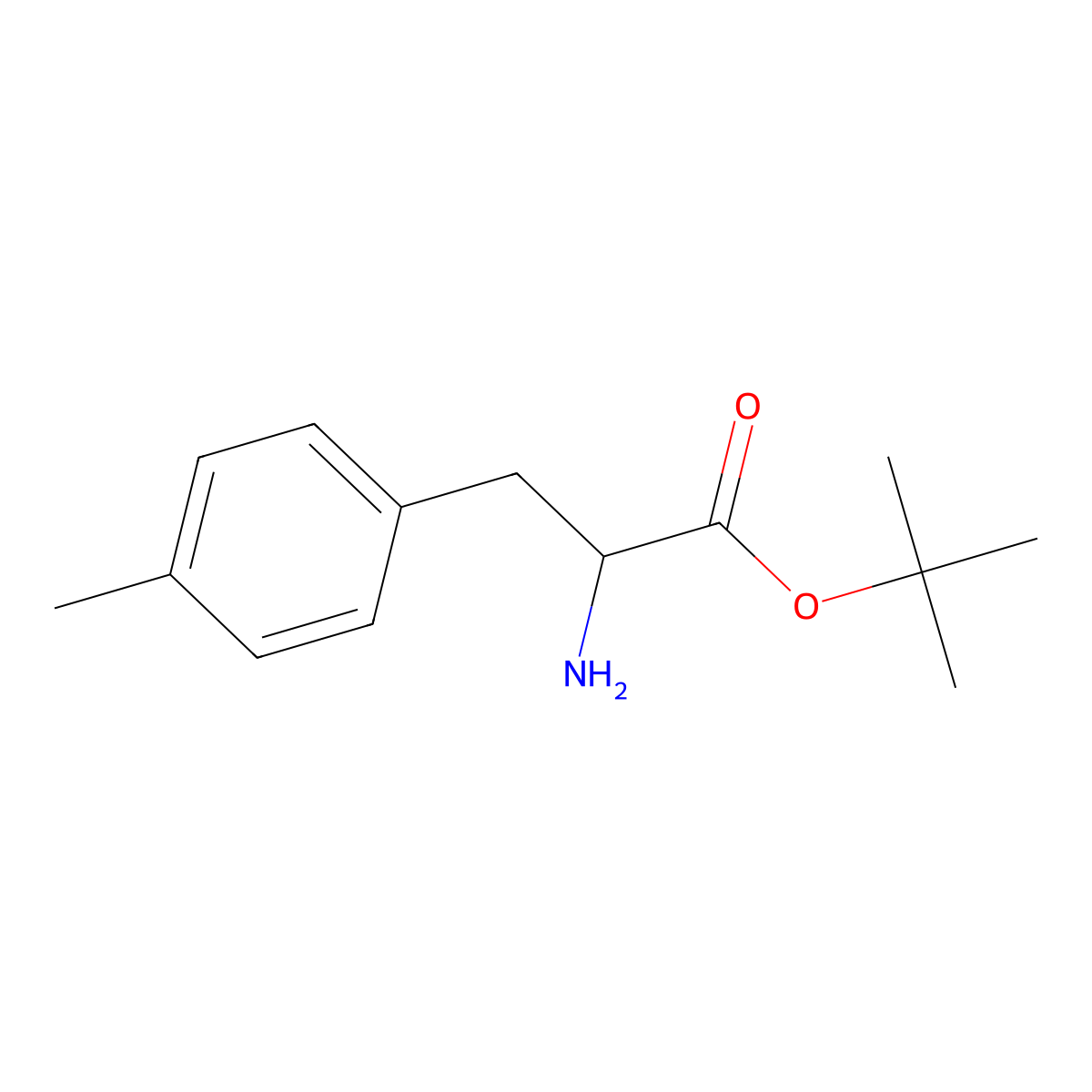 tert-butyl (2R)-2-amino-3-(4-methylphenyl)propanoate molecular structure, CAS 465538-47-0