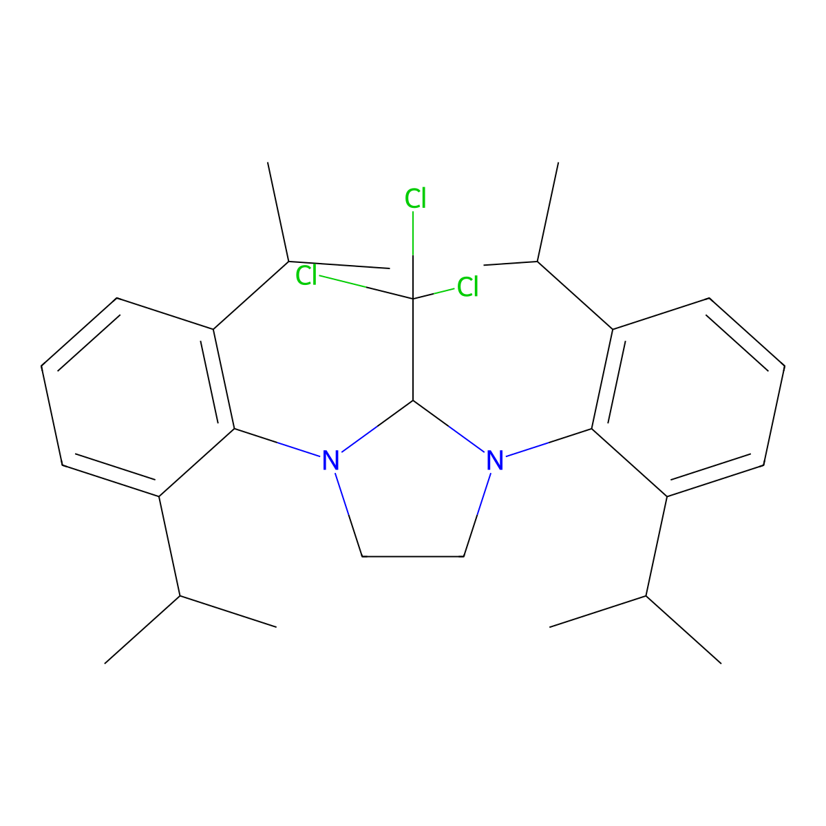 1,3-Bis(2,6-diisopropylphenyl)-2-(trichloromethyl)imidazolidine molecular structure, CAS 465543-05-9