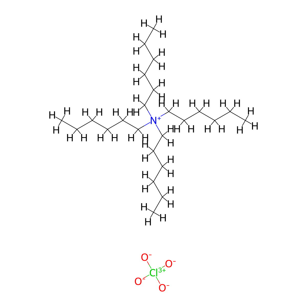 Tetrahexylammonium perchlorate molecular structure, CAS 4656-81-9
