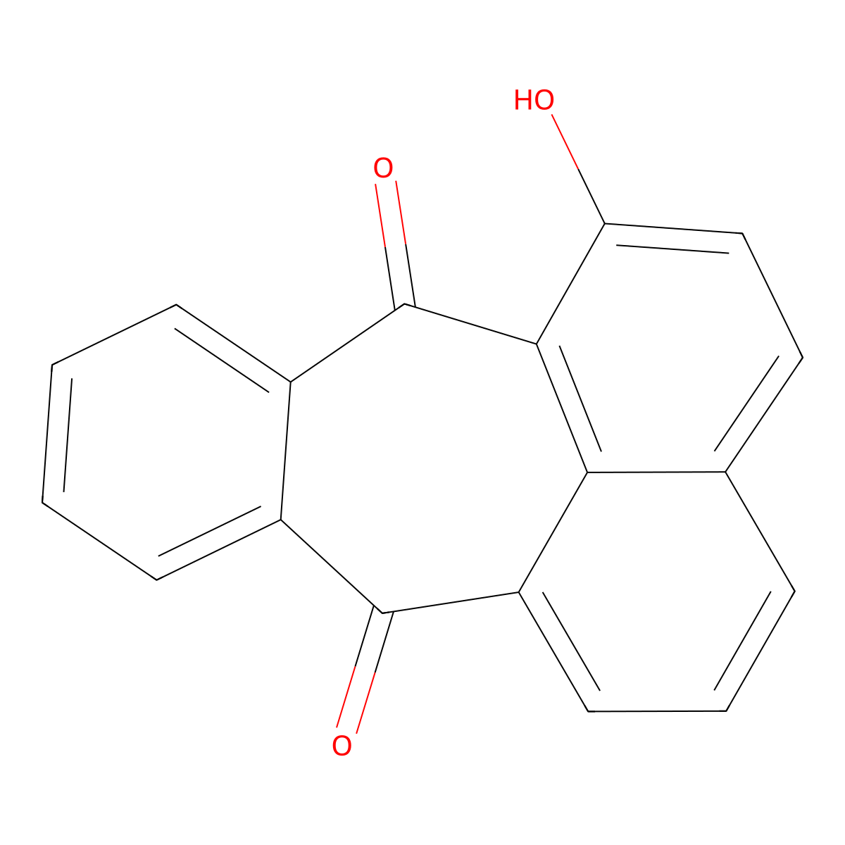 1-Hydroxypleiadene-7,12-dione molecular structure, CAS 4658-03-1
