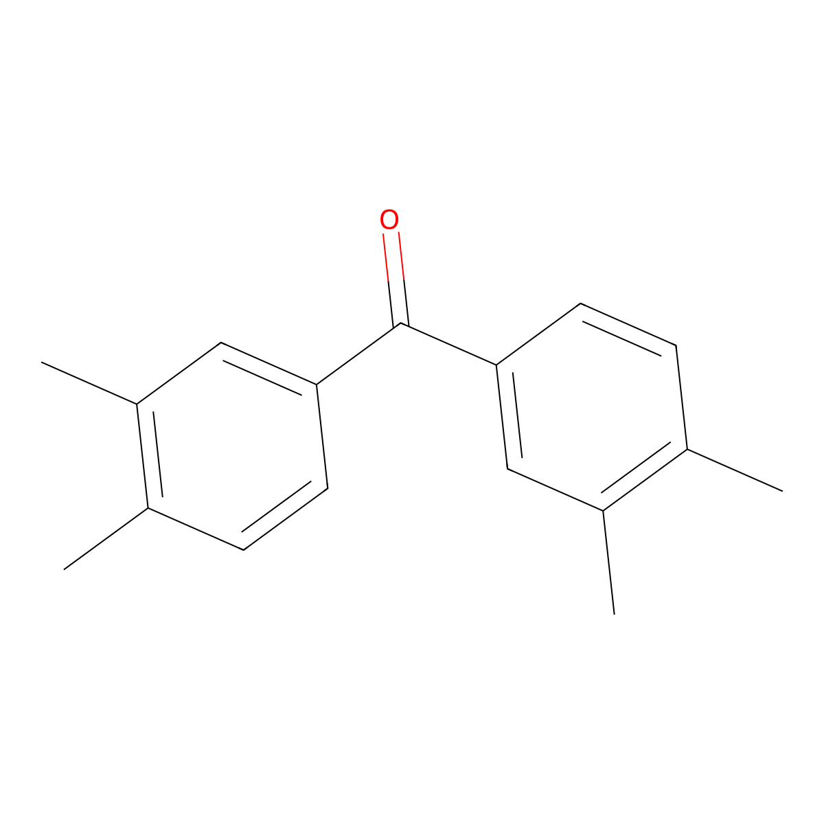 Methanone, bis(3,4-dimethylphenyl)- molecular structure, CAS 4659-48-7