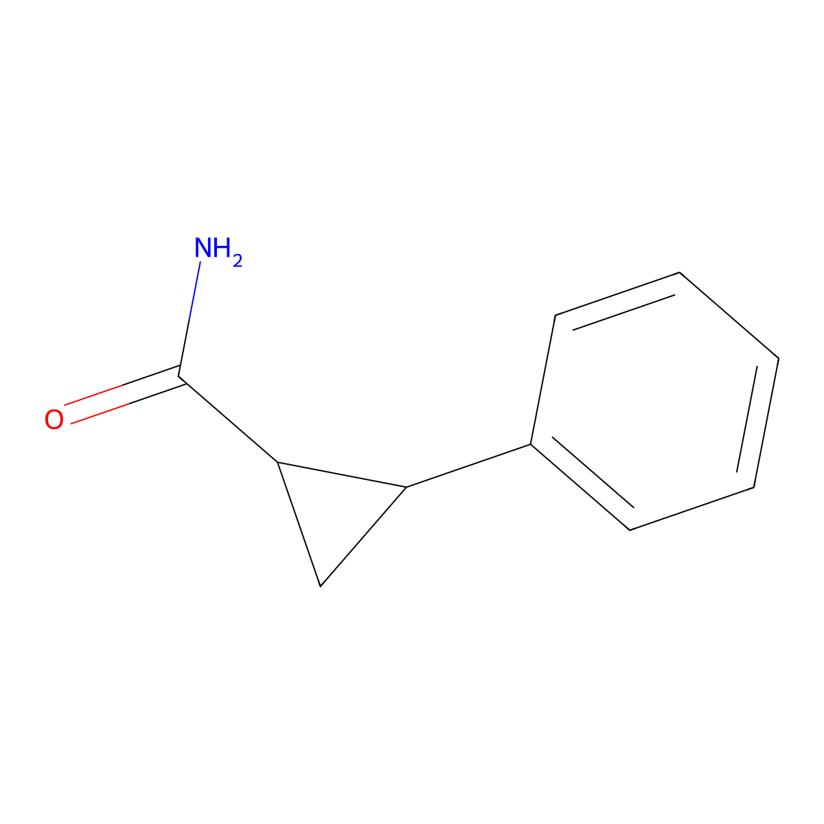 2-Phenylcyclopropanecarboxamide molecular structure, CAS 4659-85-2