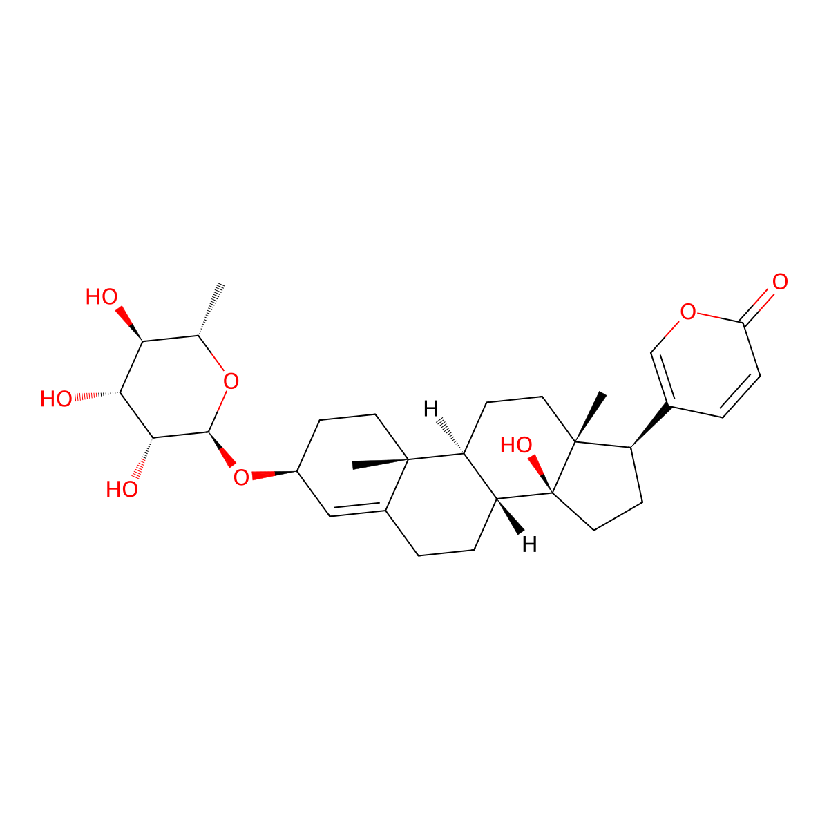 Proscillaridin molecular structure, CAS 466-06-8