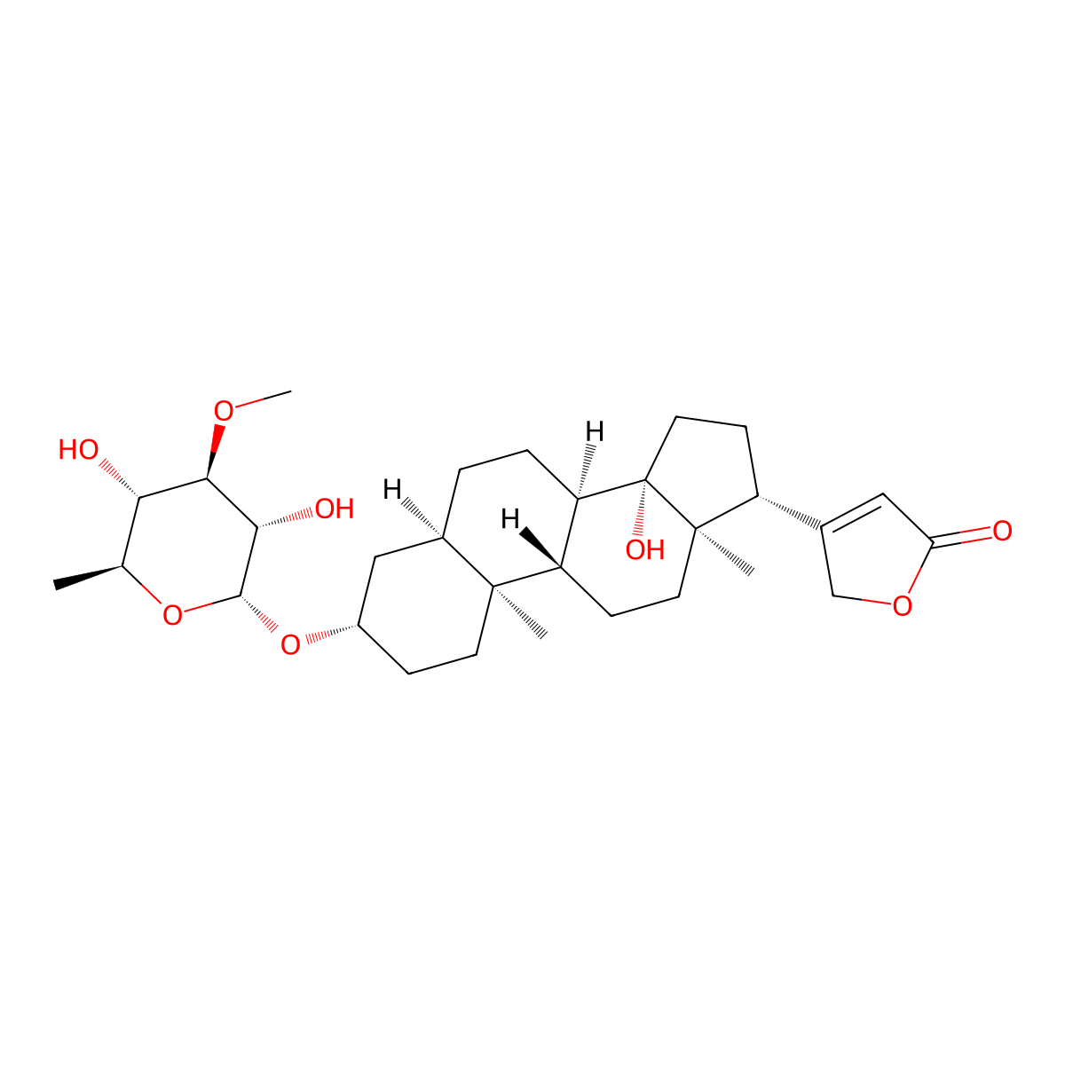 Neriifolin molecular structure, CAS 466-07-9