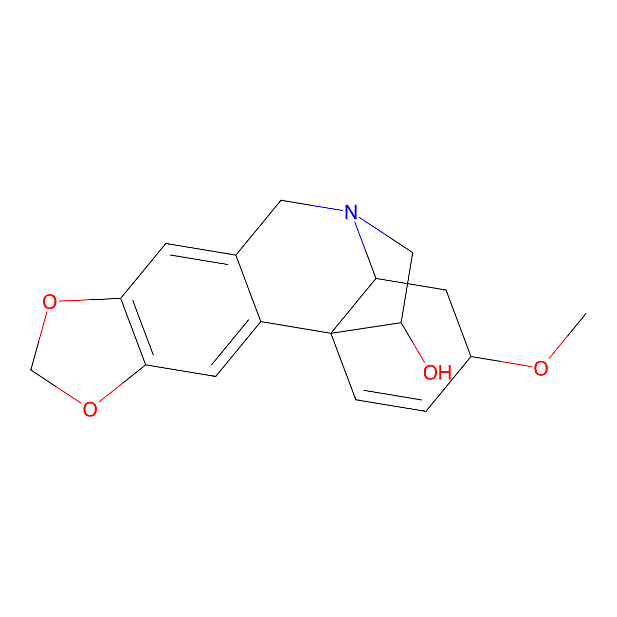Hemanthamine molecular structure, CAS 466-75-1
