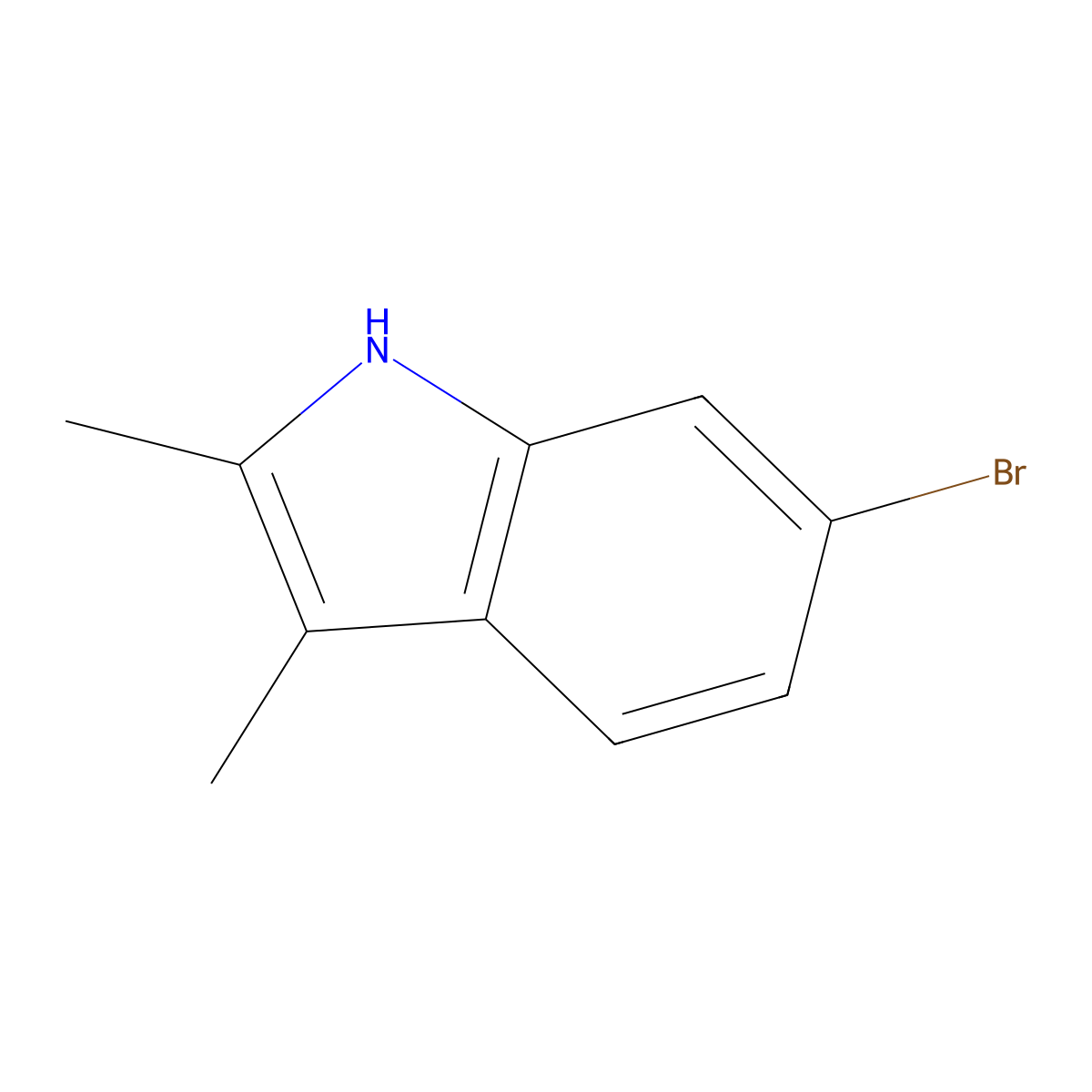 6-bromo-2,3-dimethyl-1H-indole molecular structure, CAS 4660-09-7