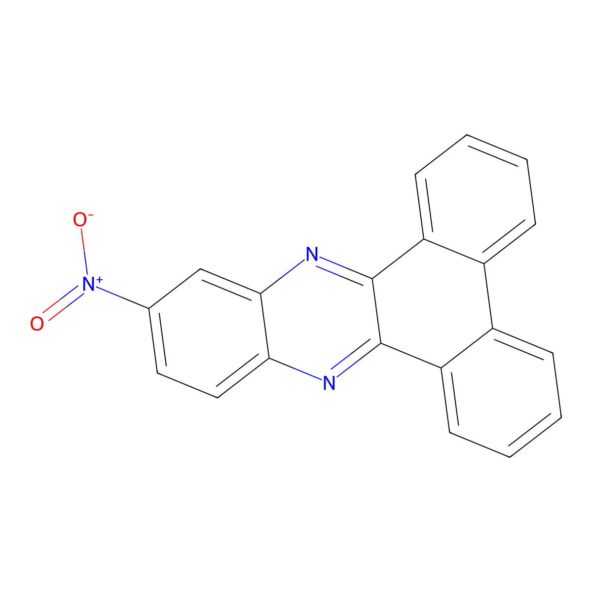 11-Nitrodibenzo(a,c)phenazine molecular structure, CAS 4661-57-8